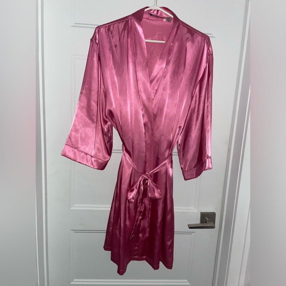 HP Stunning Pink Sinky Belted Elegant bathrobe/Dressing gown for women Large